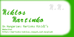 miklos martinko business card